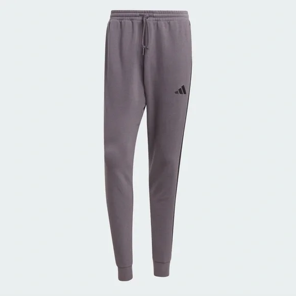 NWT Men’s adidas Essentials 3-Stripes French Terry Pants - Gray - Picture 3 of 3